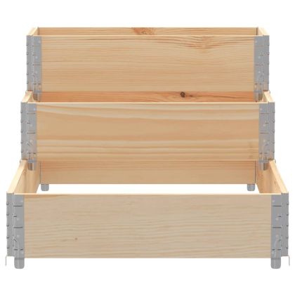 3-степенна повдигната леха 120x80 см масивна борова дървесина