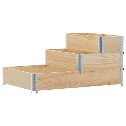 3-степенна повдигната леха 120x80 см масивна борова дървесина