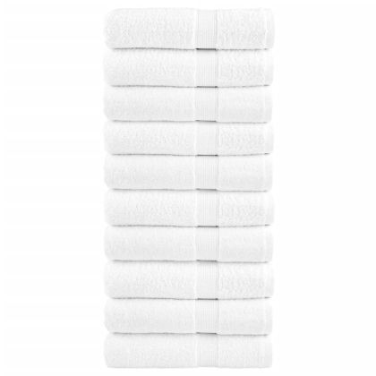 Премиум хавлиени кърпи SOLUND 10 бр бели 100x150 см 600 gsm