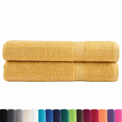 Премиум кърпи SOLUND 2 бр златист 100x200 см 600 gsm