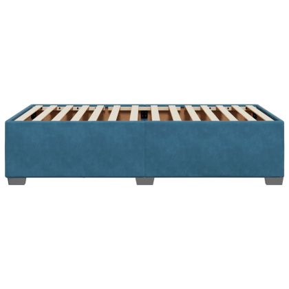 Рамка за легло, синя, 80x200 см, кадифе