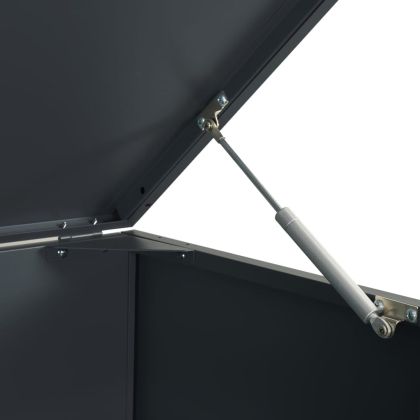 Навес за 4 коша за боклук на колела 276x79x117 см стомана