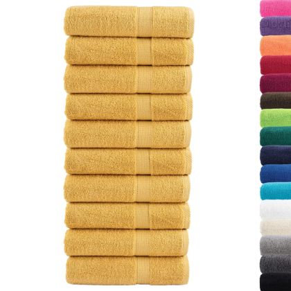 Премиум кърпи за ръце SOLUND 10 бр злато 50x100 см 600 gsm