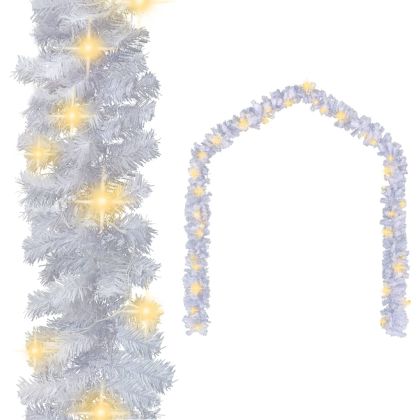 Коледен гирлянд с LED лампички, 10 м, бял