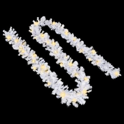 Коледен гирлянд с LED лампички, 10 м, бял