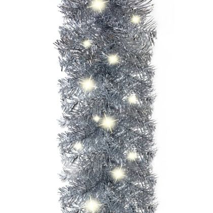 Коледен гирлянд с LED лампички, 20 м, сребрист
