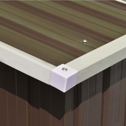 Градинска барака, 257x489x181 см, метал, кафява