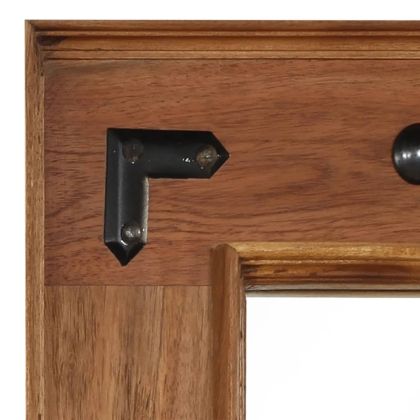 Огледало, акациево дърво масив, 50x50 см