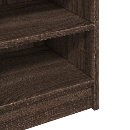 Долен шкаф за мивка, кафяв дъб, 90x29x55 см, инженерно дърво