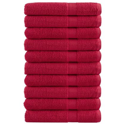 Премиум кърпи за сауна SOLUND 10 бр червени 80x200 см 600 gsm
