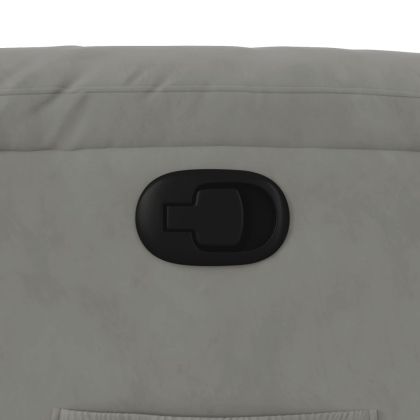 Реклайнер стол, светлосив, микрофибърен текстил