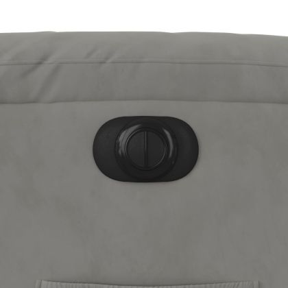 Електрически реклайнер стол, светлосив, микрофибърен текстил