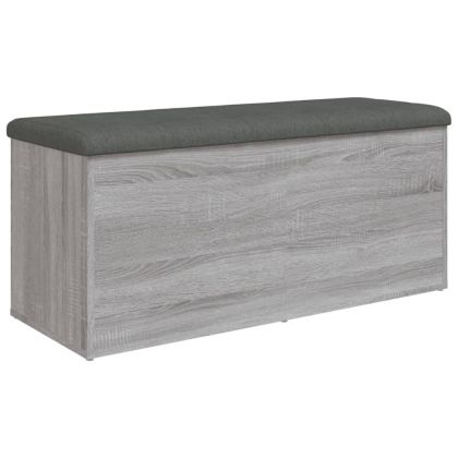 Пейка за съхранение, сив сонома, 102x42x45 см, инженерно дърво