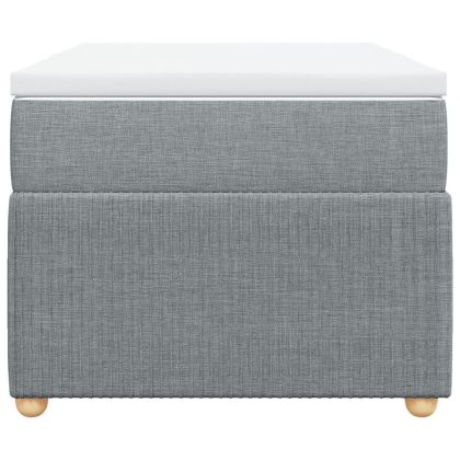 Боксспринг легло с матрак, светлосива, 90x190 см, плат