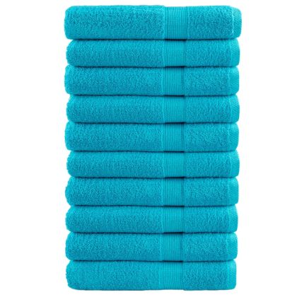 Премиум кърпи за сауна SOLUND 10 бр тюркоаз 80x200 см 600 gsm