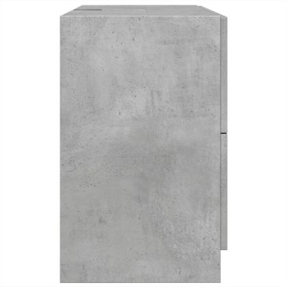 Долен шкаф за мивка, бетонно сив, 78x37x59 см, инженерно дърво