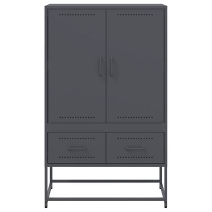 Висок шкаф, антрацит, 68x39x111,5 см, стомана