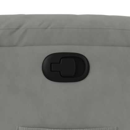 Изправящ реклайнер стол, светлосив, микрофибърен текстил