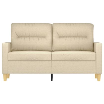 2-местен диван, кремав, 120 см, текстил