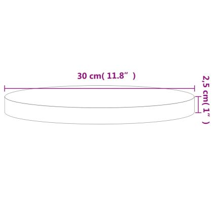 Плот за маса Ø30x2,5 см кръгъл масивен бук