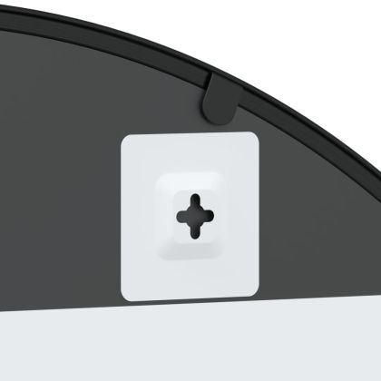 Стенно огледало, черно, 80x100 см, арка, желязо