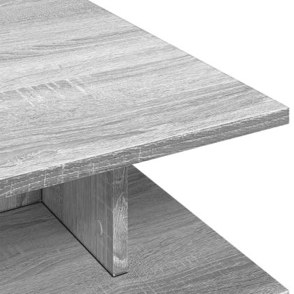 Кафе маса, сив сонома, 102x55x35 см, инженерно дърво