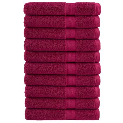 Премиум кърпи за сауна SOLUND 10 бр бордо 80x200 см 600 gsm