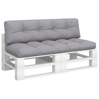 Палетни възглавници, 2 бр, сиви, текстил