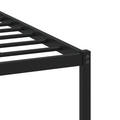 Метална рамка за легло без матрак Кафяв дъб 80x200 cm