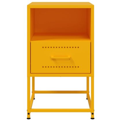 Нощно шкафче, горчица жълто, 36x39x60,5 см, стомана