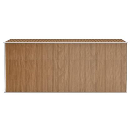 Градинска барака за стенен монтаж, кафява, 118x382x178 см, поцинкована стомана