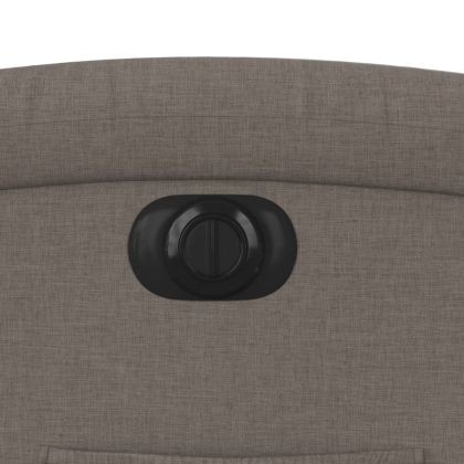 Електрически реклайнер стол, таупе, текстил