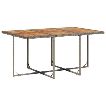 Градински комплект с възглавници 11 части сив полиратан