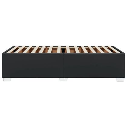 Рамка за легло, черна, 80x200 см, изкуствена кожа