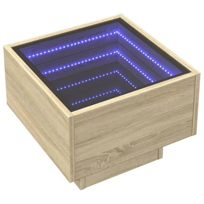 Нощна масичка с Infinity LED сонома дъб 40x40x30 см