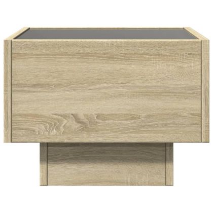 Нощна масичка с Infinity LED сонома дъб 40x40x30 см