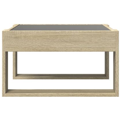Маса за кафе с Infinity LED, сонома дъб, 50x53x30 см