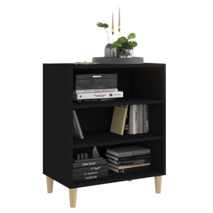 Бюфет черен 57x35x70 см инженерно дърво