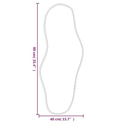 Стенно огледало златисто 90x40 см