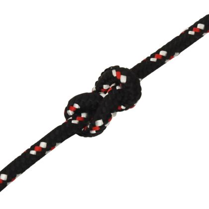 Въже за лодка черно 14 мм 25 м полипропилен