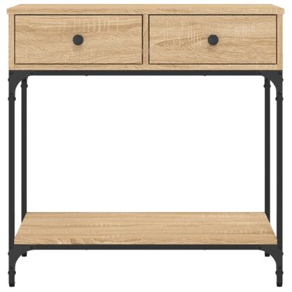 Конзолна маса, дъб сонома, 75x34,5x75 см, инженерно дърво