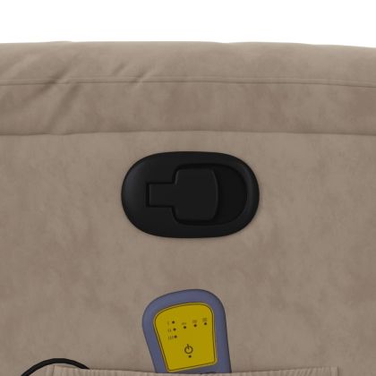 Изправящ масажен наклоняем стол, таупе, микрофибърен текстил