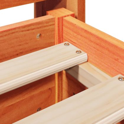 Рамка за легло без матрак, восъчнокафяв, 100x200 см, бор масив