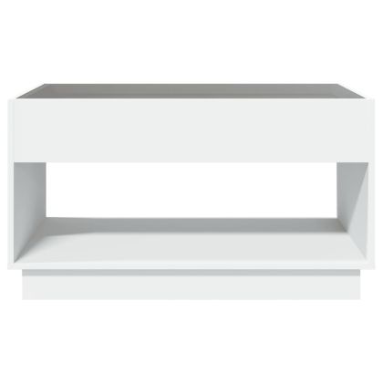Маса за кафе с Infinity LED, бяла, 90x50x50 см