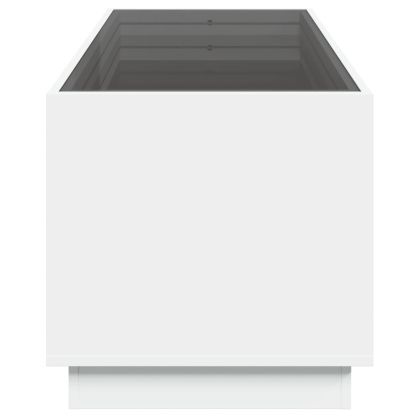 Маса за кафе с Infinity LED, бяла, 90x50x50 см