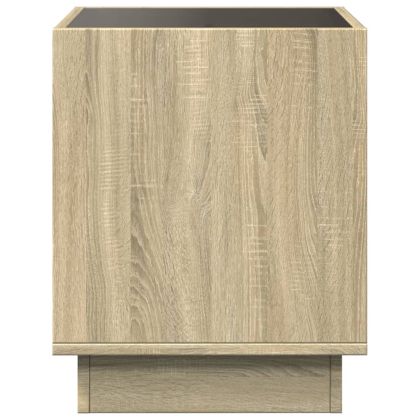 Маса за кафе с Infinity LED, сонома дъб, 40x40x50 см