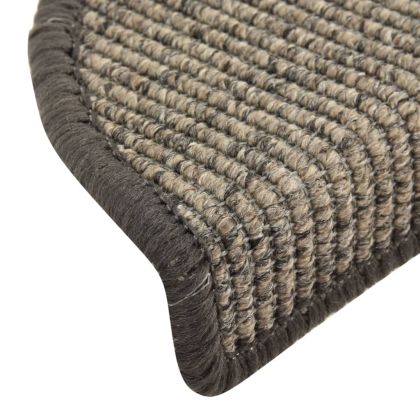 Изтривалки за стълби 15 бр. 56x17x3 см, бежови и сиви, полукръгли