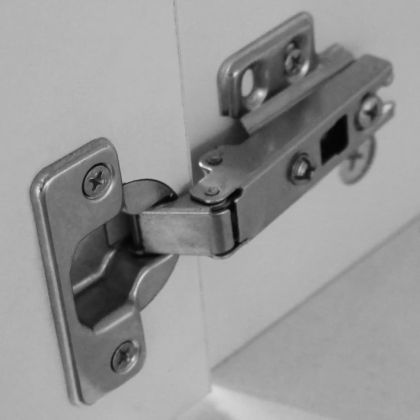 Бюро с чекмедже и шкаф, бял, 100x40x73 cм