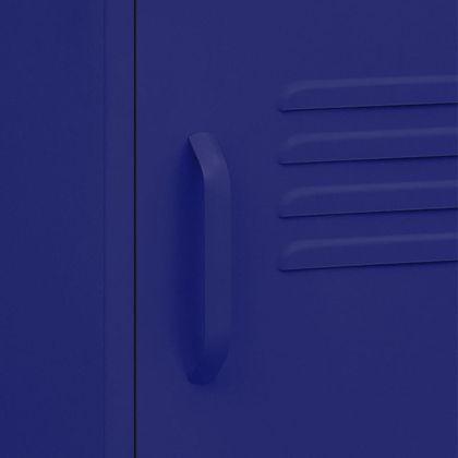 Нощно шкафче, нейви синьо, 35х35х51 см, стомана