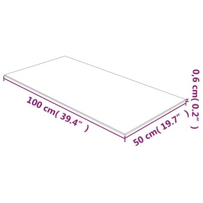 Плот за маса прозрачен 50x100 см закалено стъкло